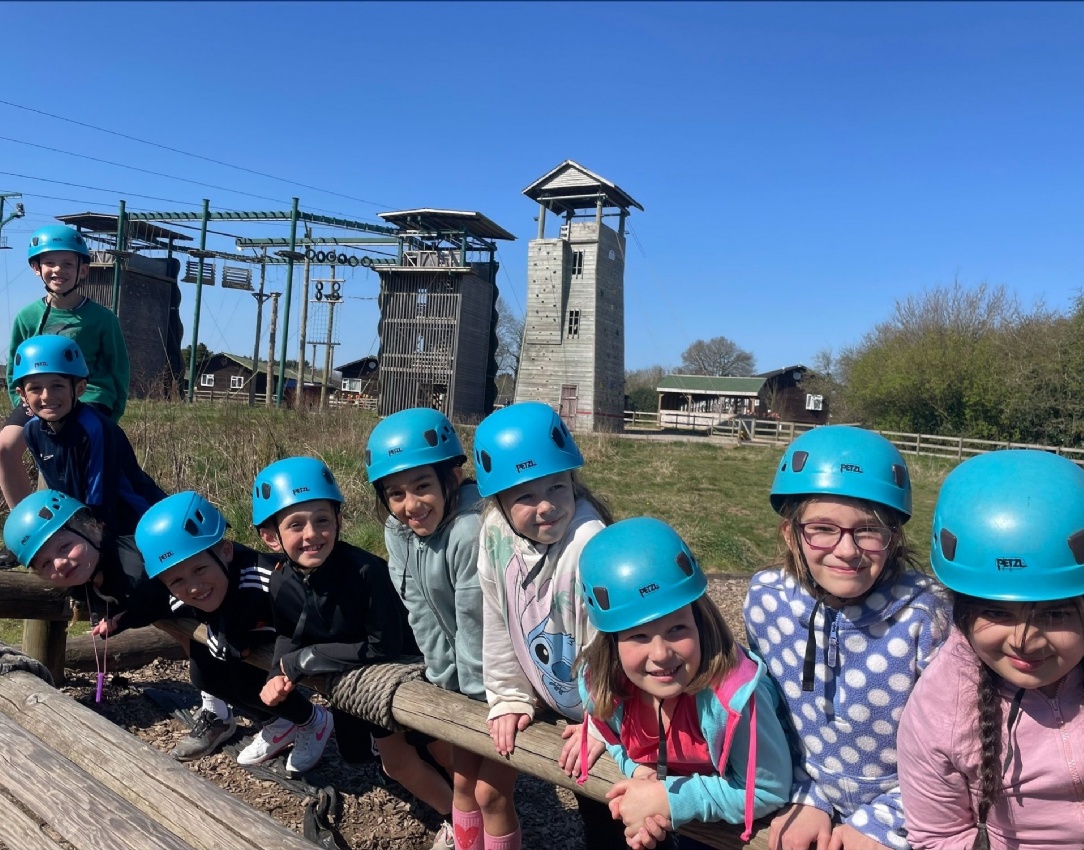 Photograph of some of the Y4 children on their residential visit.